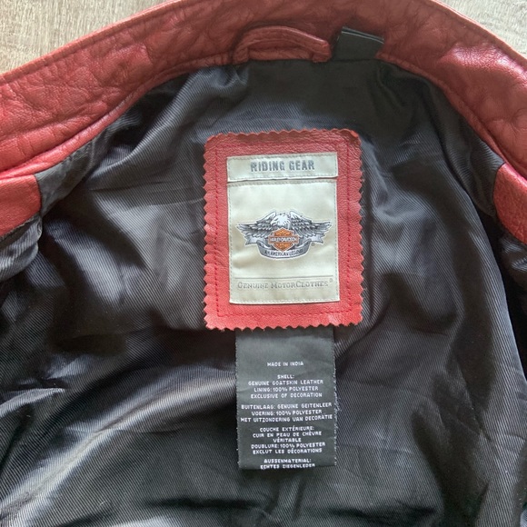 Ladies Medium Leather Harley Davidson Riding Jacket - Picture 4 of 6